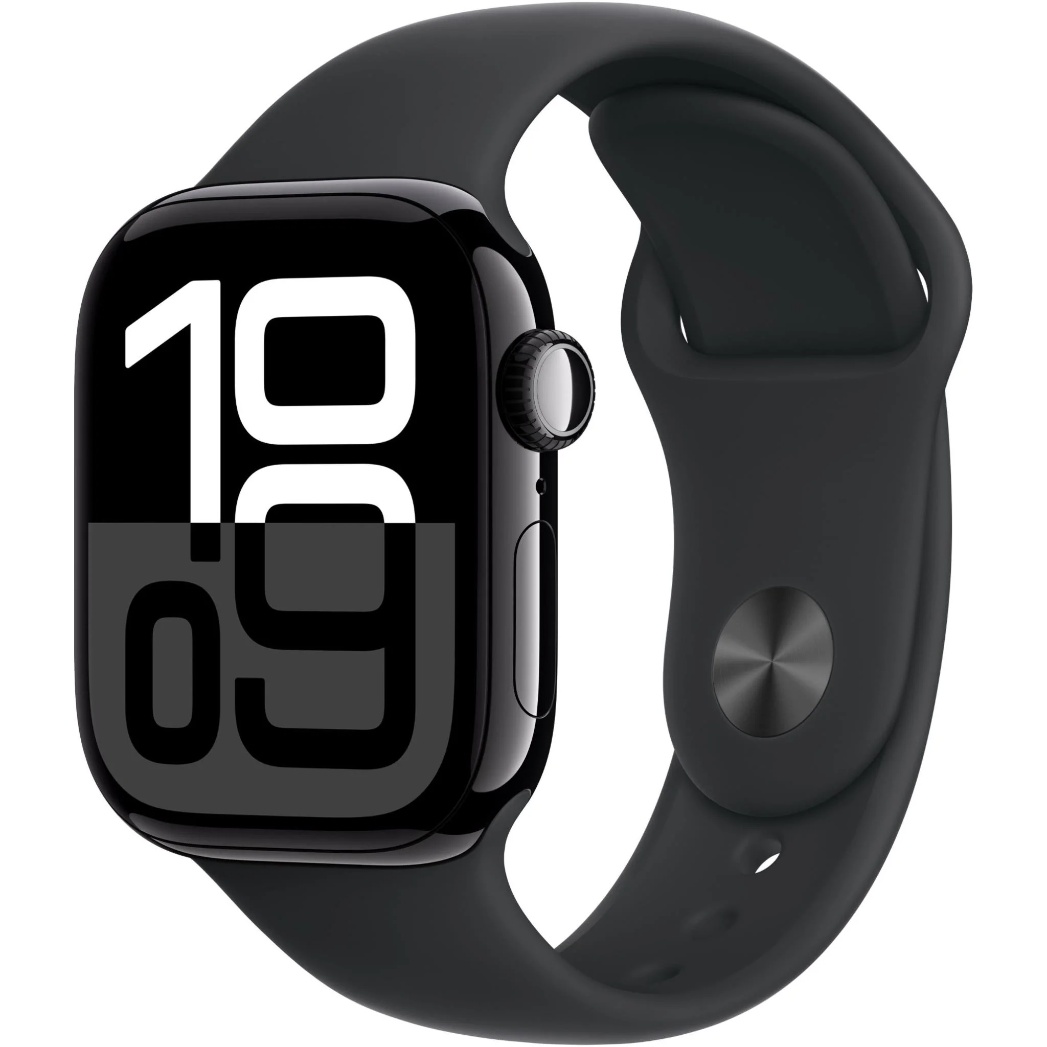 Apple Watch Series 10 42mm Jet Black Aluminium Case GPS + Cellular Sport Band - Black - Good - Refurbished (AU Version) Apple