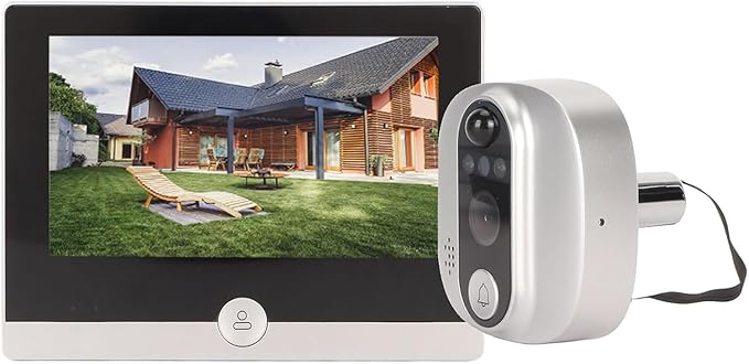Smart WiFi Video Doorbell – 1080P HD Camera with PIR Motion Detection & 4.3" Screen Viewer