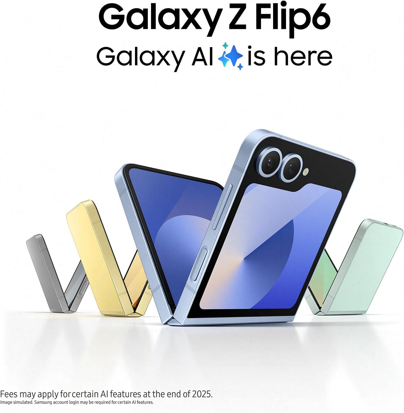 Samsung Galaxy Z Flip6 – 12GB RAM, 256GB Storage - Silver Shadow - (AU Version) - Excellent Refurbished SAMSUNG