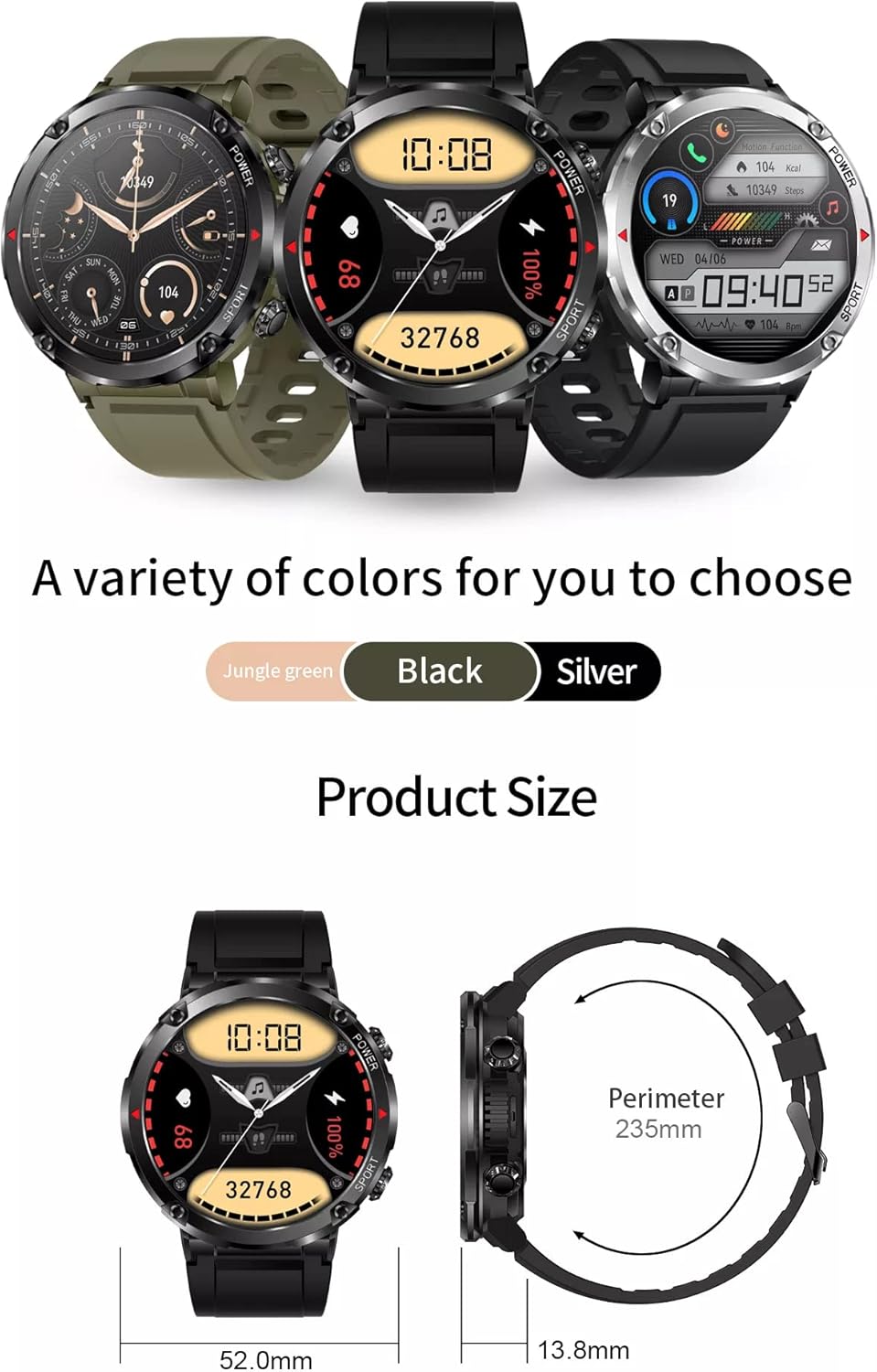 Tristar Outdoor Sports Watch Waterproof T30 – Black