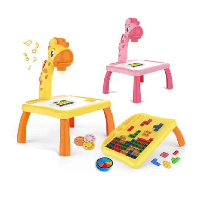 Kids Educational LED Projector Table Toy- Giraffe