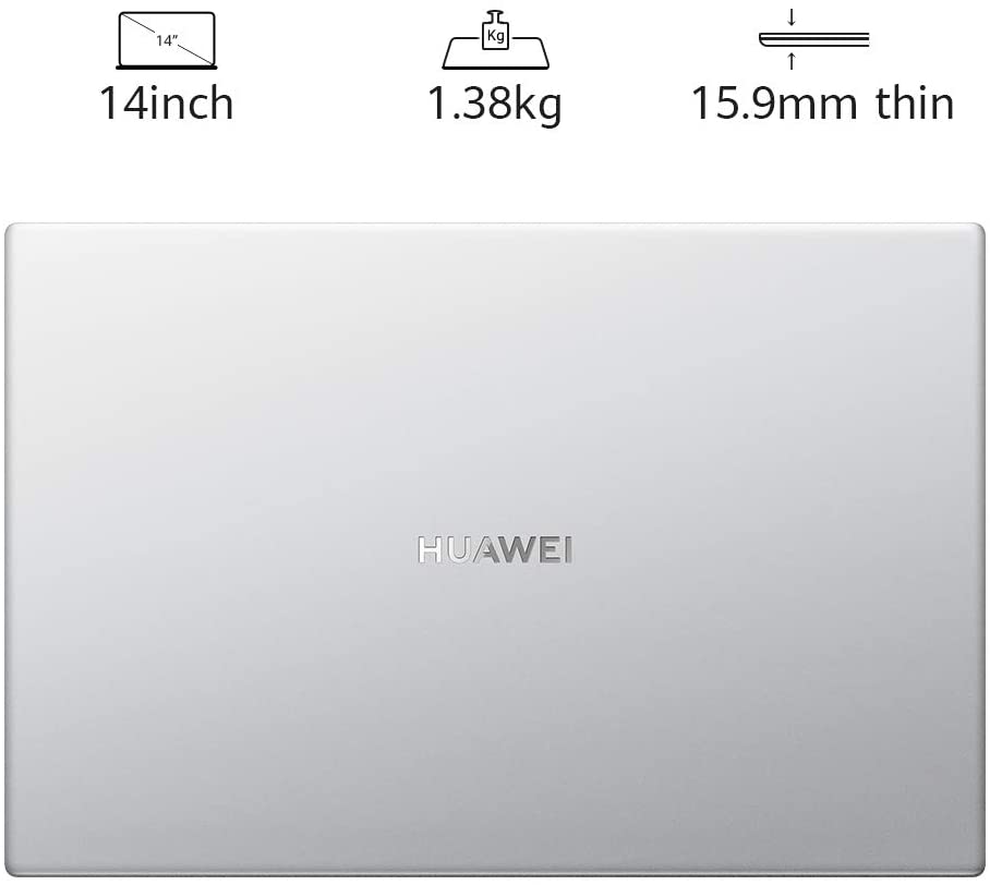 Huawei MateBook Laptop D14 53011WDU i3-10110U 14″ FHD IPS 8GB/256GB Win 10 Home – Silver Huawei