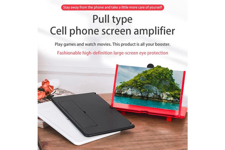 3D UHD Folding Mobile Phone Screen Magnifier Video Amplifier Adjustable Stand Tristar