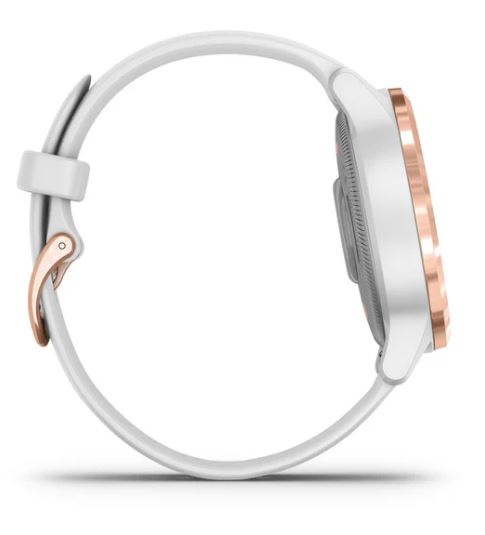 Garmin Vivoactive 4S Smart Watch - Rose Gold with White Band Garmin