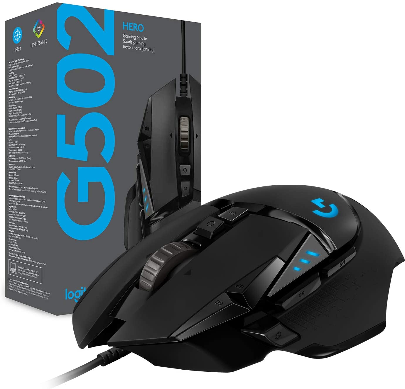 Logitech G502 Hero Dominator Wired RGB High Performance Optical Gaming Mouse Logitech
