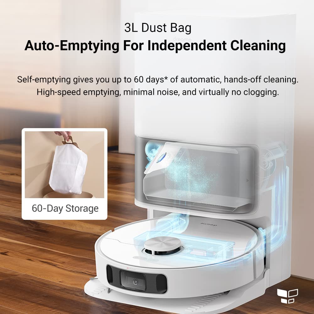 Dreame L10s Ultra Robot Vacuum & Mop Cleaner with Self-Refilling & Self-Emptying Base Station - White Dreame