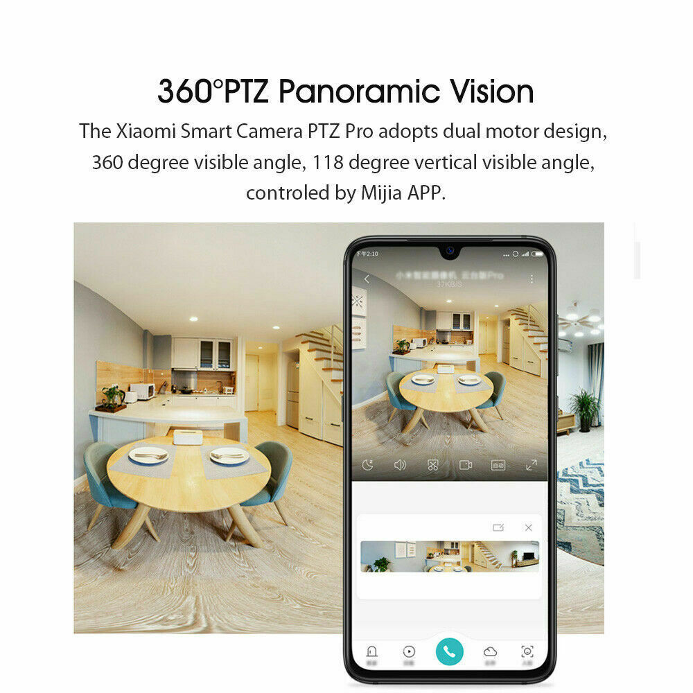 Mi 360 Home Security Camera 2K Pro panorama Full color in low-light AI Upgrade Xiaomi