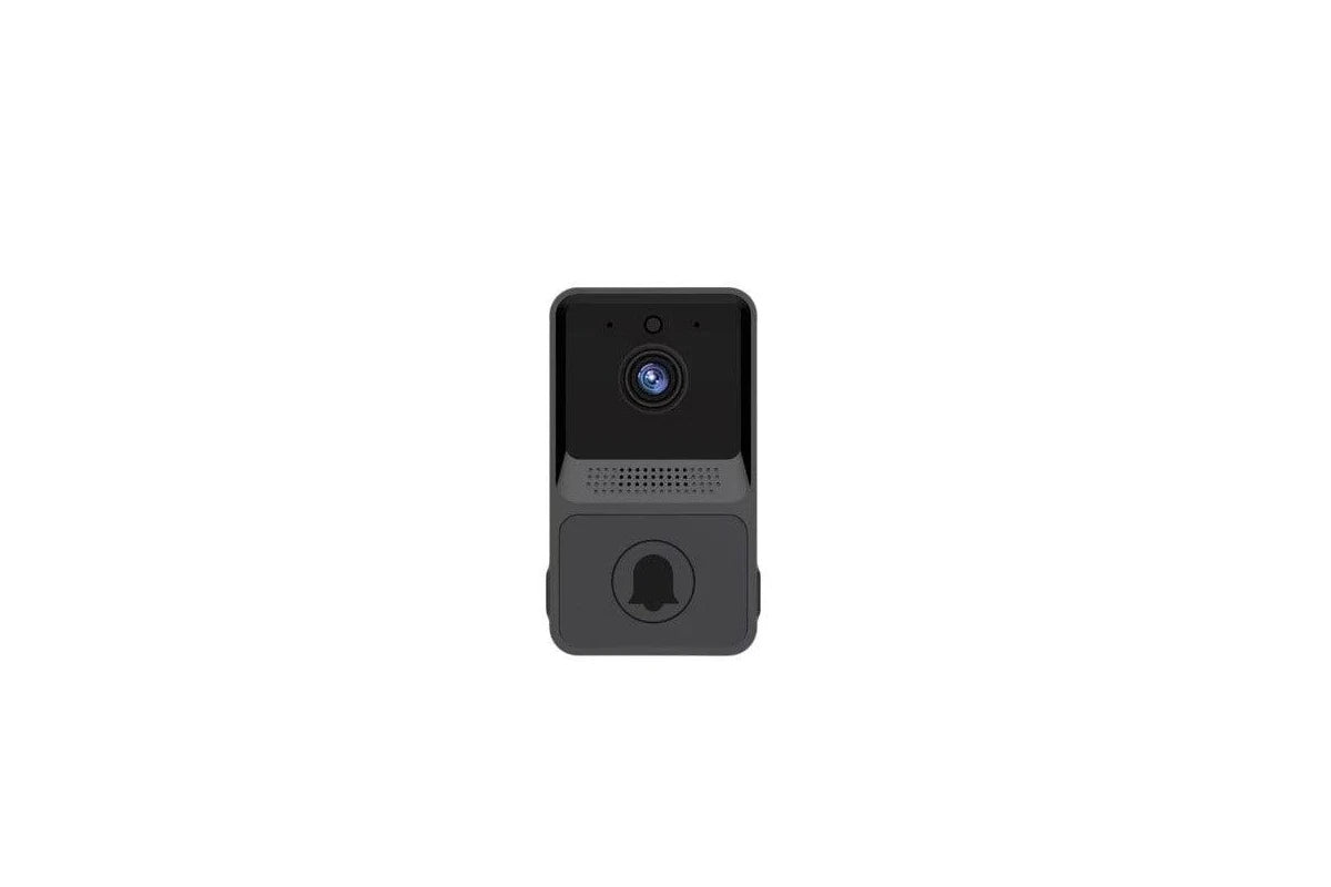 Smart 1080p Mini Door Bell Rectangle Camera - Black