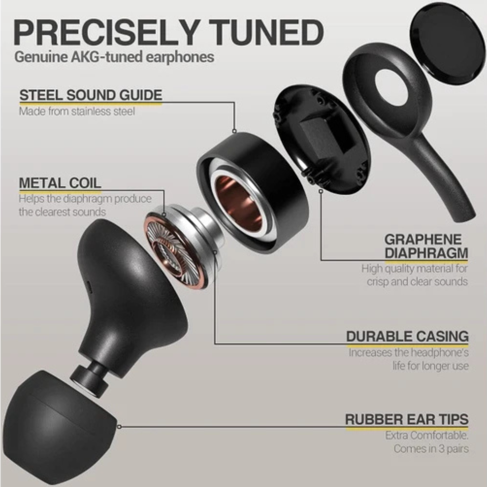 Samsung AKG Type-C Wired Earphones – Tuned for Precision Sound – Black Samsung