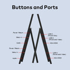 Trion 15.6-inch Full HD Foldable Dual Portable Monitor - Plug and Play Screen Extender