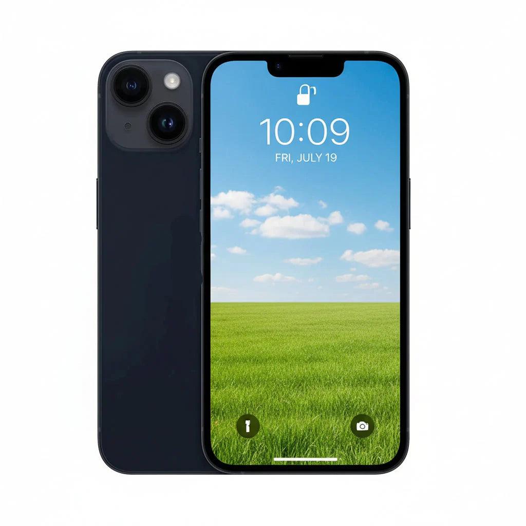 Apple iPhone 14 Plus - 128GB / 256GB / 512GB - Midnight, Starlight, (PRODUCT)RED, Blue, Purple, Yellow with 100% battery - Pristine - Refurbished Apple