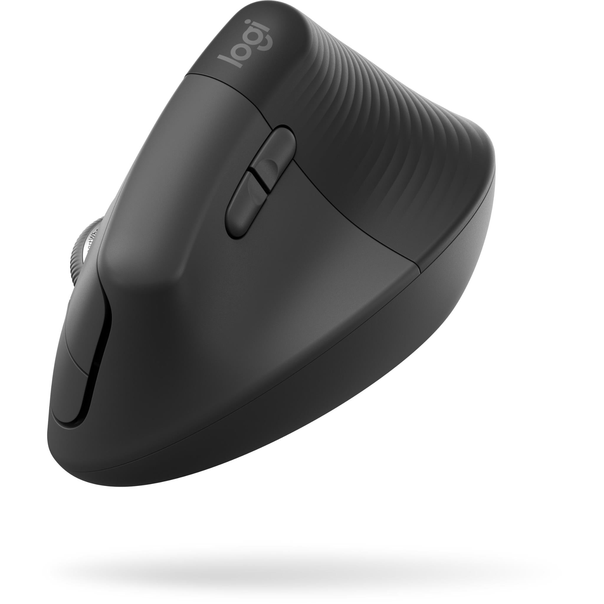 Logitech Lift Vertical Ergonomic Mouse, Wireless, Bluetooth or Logi Bolt USB receiver, Quiet clicks, 4 buttons, compatible with Windows/MacOS/iPadOS, Laptop, PC - Graphite