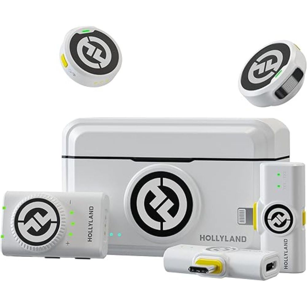 Hollyland Lark M2 Wireless Microphone - White - iPhone, Android & Camera Hollyland