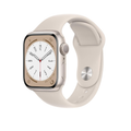 Apple Watch Series 8 GPS, 41mm Starlight Aluminium Case with Starlight Sport Band - Refurbished (Grade-A)