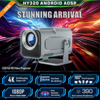 Magcubic HY320 Projector - Grey WiFi 6, BT 5.0, Android 11 - Native 1080P/4K Decoding - 180° Rotatable - Auto Keystone Correction - Hi-Fi Speaker (Copy) Magcubic