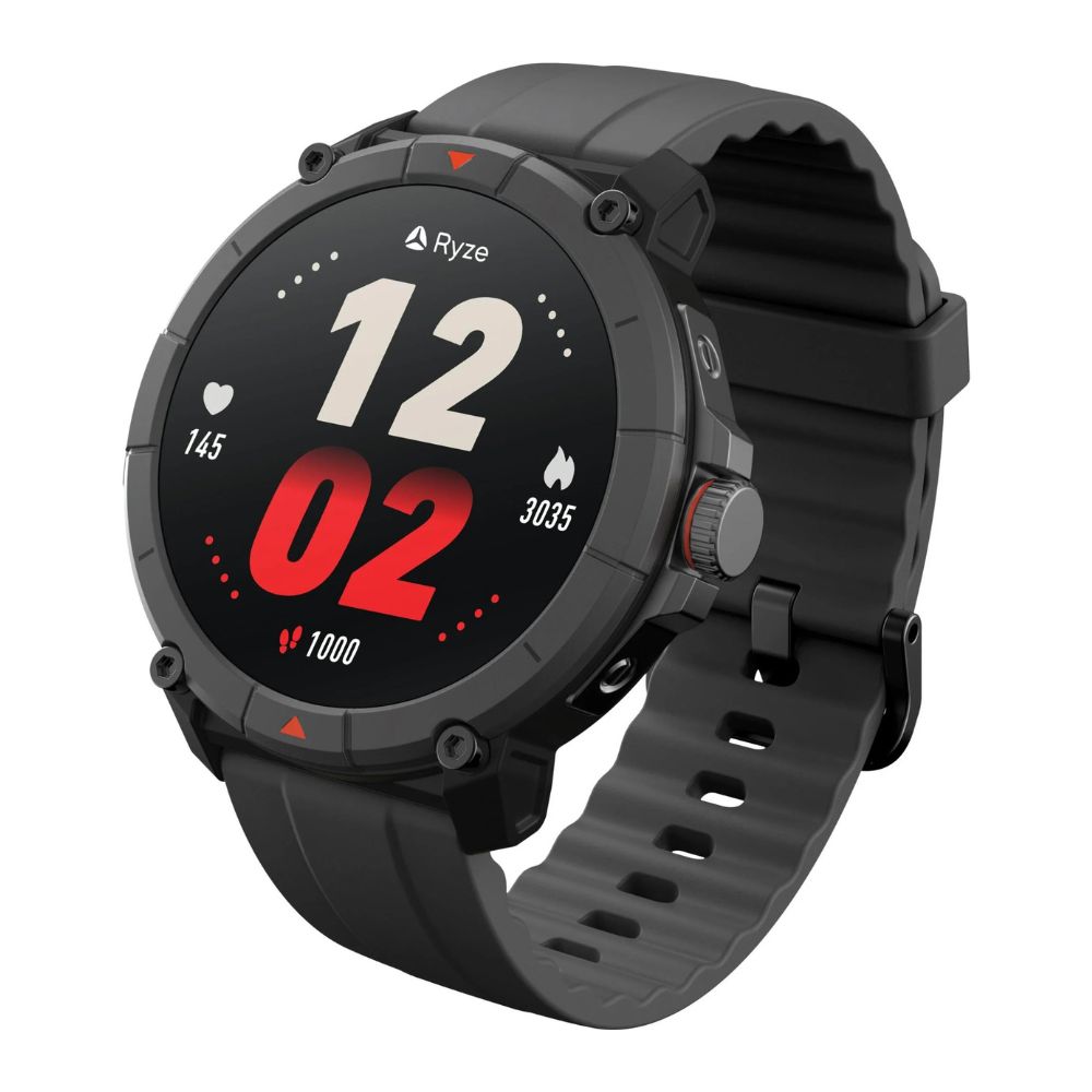 Ryze Trek Smart Watch - Black and Red colour  Excellent - Refurbished Ryze