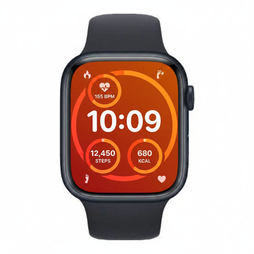 Apple Watch Series 9 45MM GPS + Cellular - Aluminum Case Midnight Sport band - Acceptable - Refurbished Apple