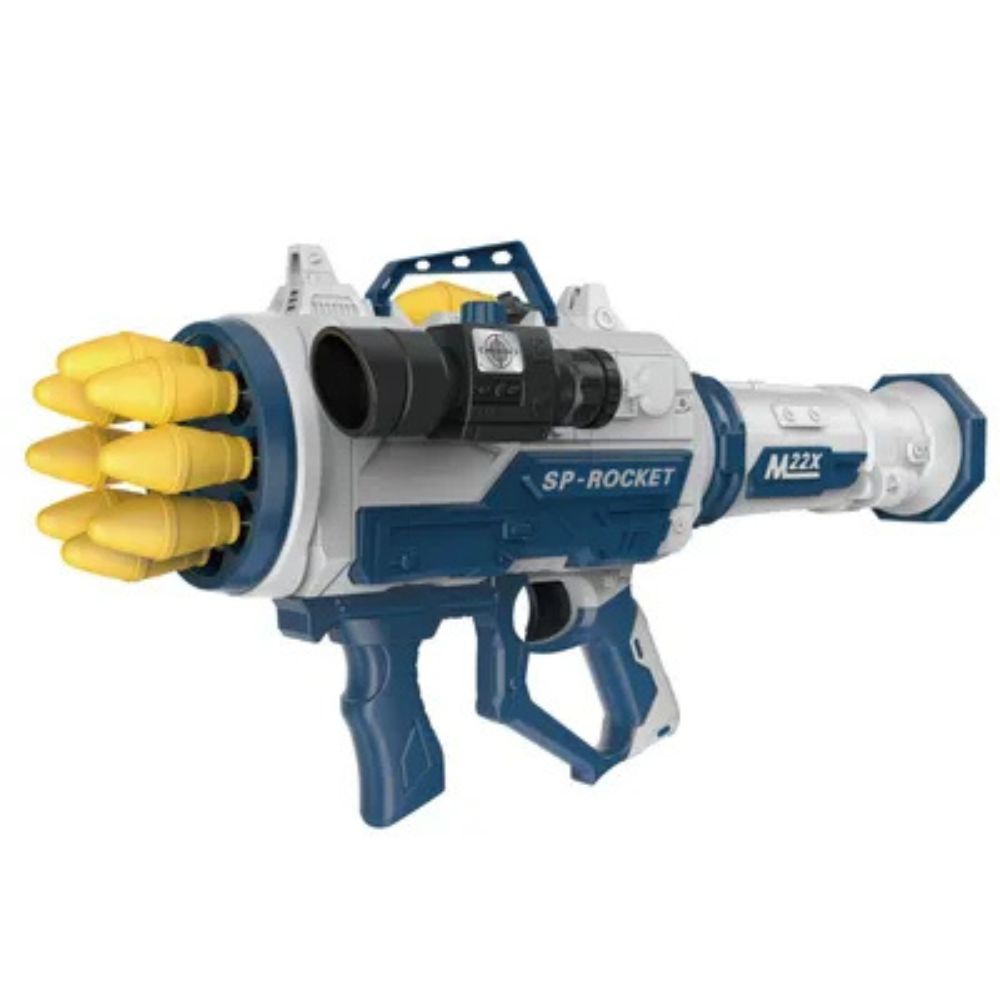 Electronic Toy Gun – Soft Bullet Bazooka Rocket Launcher with Realistic Sound & Light Effects