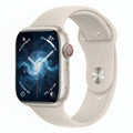 Apple Watch Series 9 45mm Stainless Steel Case  Starlight  Sport Band (M/L)  GPS + Cellular With 100% Battery - Pristine - Refurbished Apple