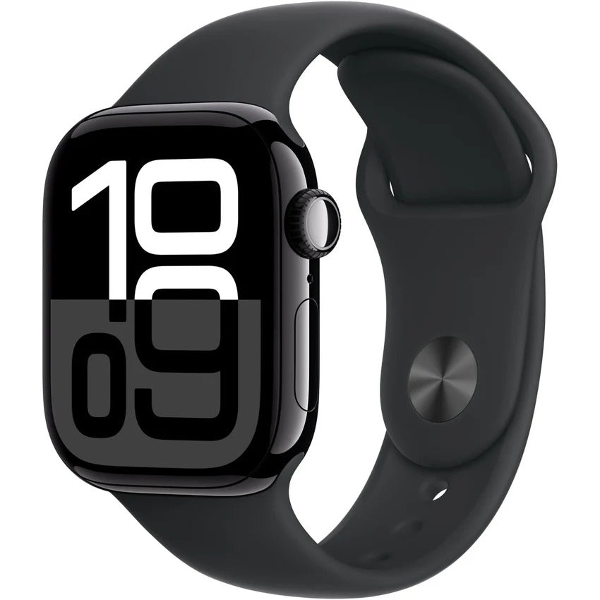 Apple Watch Series 10 46mm Jet Black Aluminium Case GPS + Cellular Sport Band - AU Version