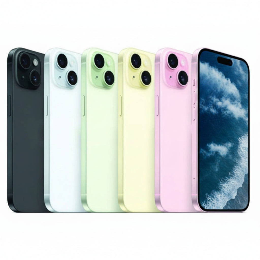 Apple iPhone 15 - 128GB, 256GB, 512GB - Pink, Yellow, Blue, Green & Black - Excellent - Refurbished