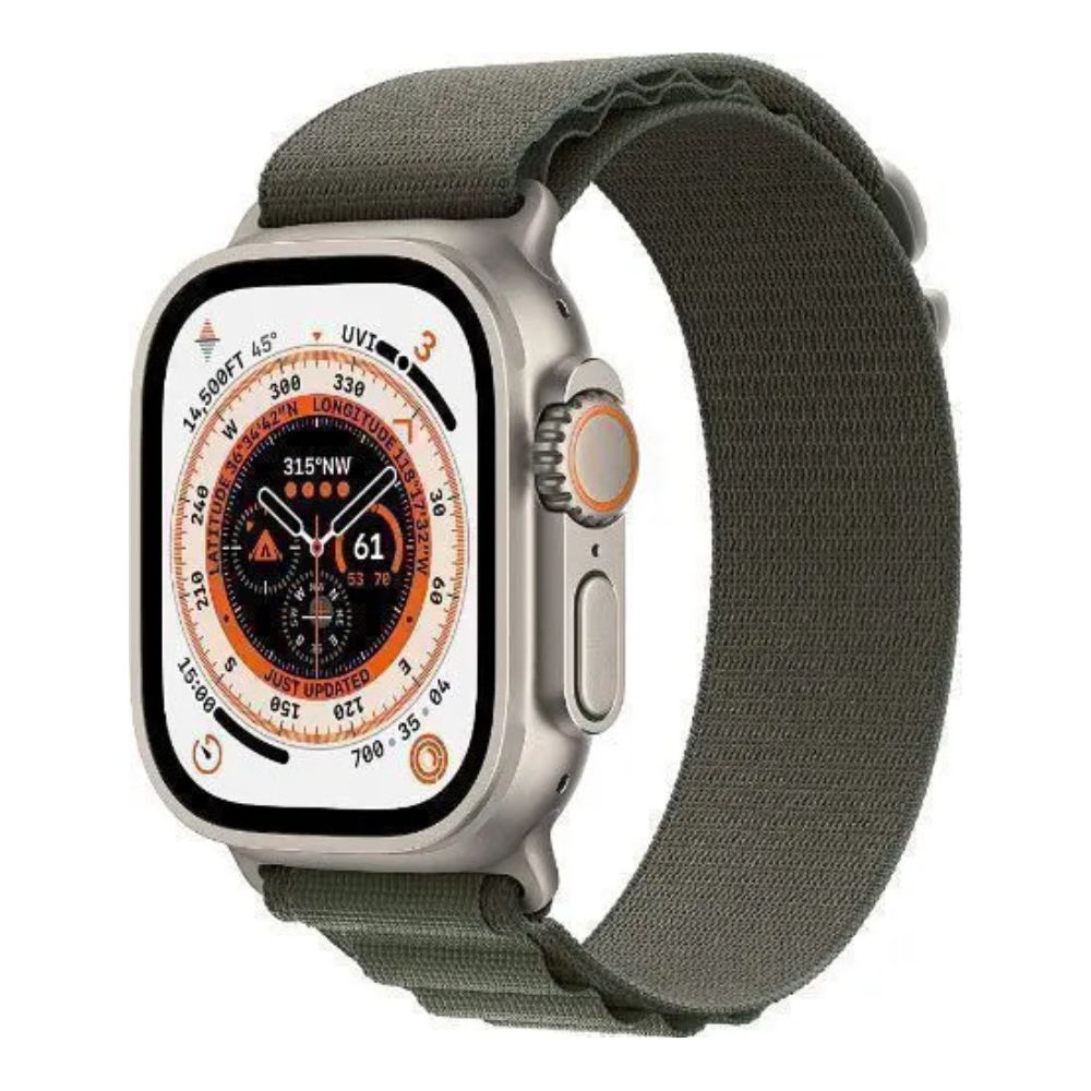 Apple Watch Ultra 49mm (GPS + Cellular) Titanium Case – Green Alpine Loop Medium APPLE