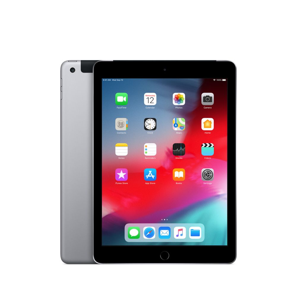Apple iPad 6th Generation - Wi-Fi + Cellular, 32GB, Space Gray - Pristine Refurbished Apple