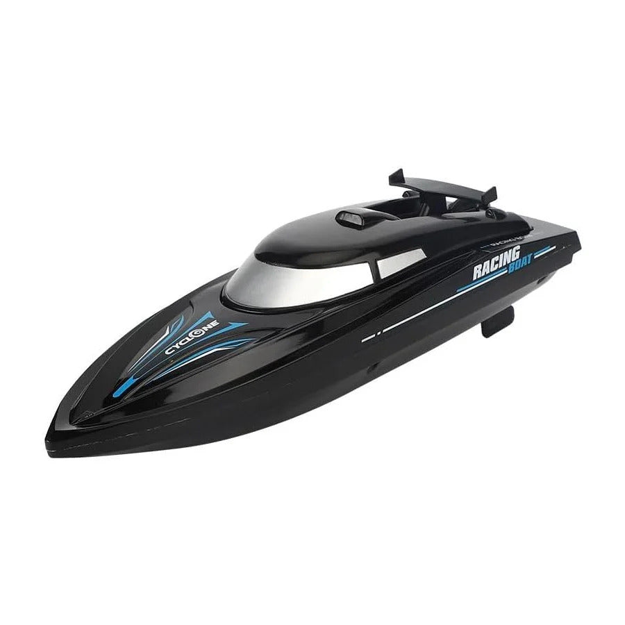 Remote Control Ship Toy Rechargeable RC Boat with Extended Battery Life - Perfect Water Play for Kids - Black ( Refurbished Grade - A )