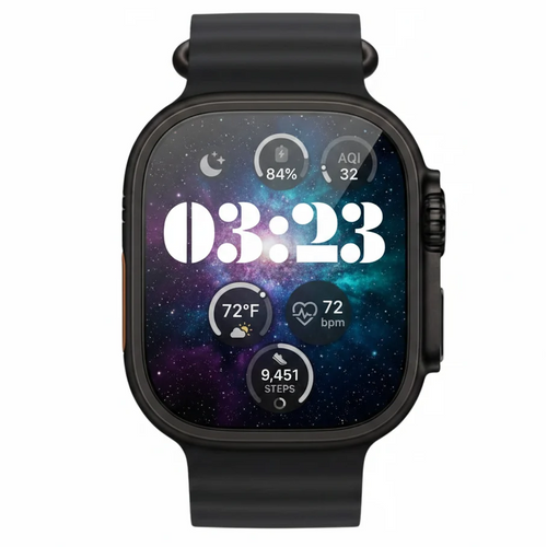 Apple Watch Ultra 2 49mm GPS + Cellular Titanium Smartwatch - Natural Titanium Black Titanium - Pristine - Refurbished (Copy) Apple