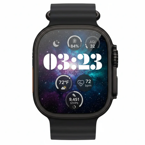 Apple Watch Ultra 3 49mm GPS + Cellular Titanium Smartwatch, Natural Titanium, Black Titanium - 100% Battery - Pristine - Refurbished (Copy) Apple