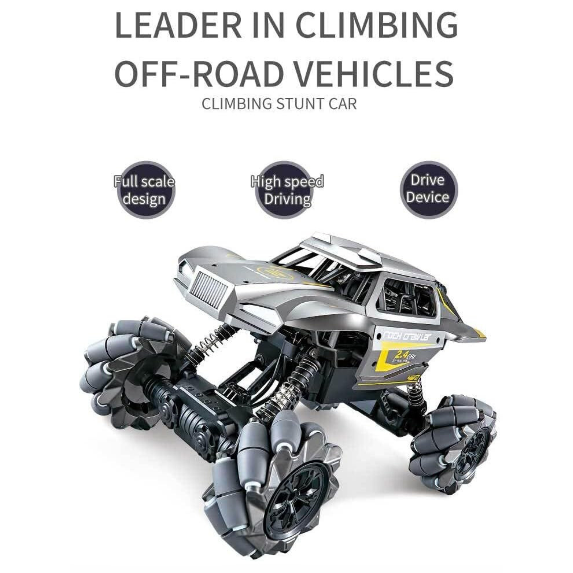 High-Speed Rampage Remote Control Car Toy for Kids - 1:16 Scale with Four-Way Gesture Remote Control High-Quality 2.4G Electric Radio Control Off-Road Vehicle