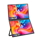 Trion 16-inch Full HD Foldable Dual Portable Monitor - Plug and Play Screen Extender