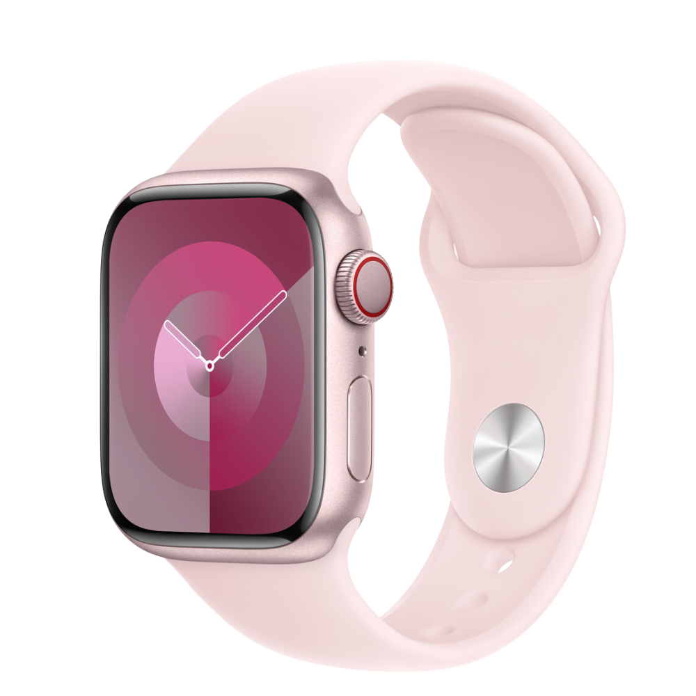 Apple Watch Series 9 41mm GPS + Cellular Pink Aluminium Case with Light Pink Sport Band