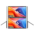 Trion 16-inch Full HD Foldable Dual Portable Monitor - Plug and Play Screen Extender