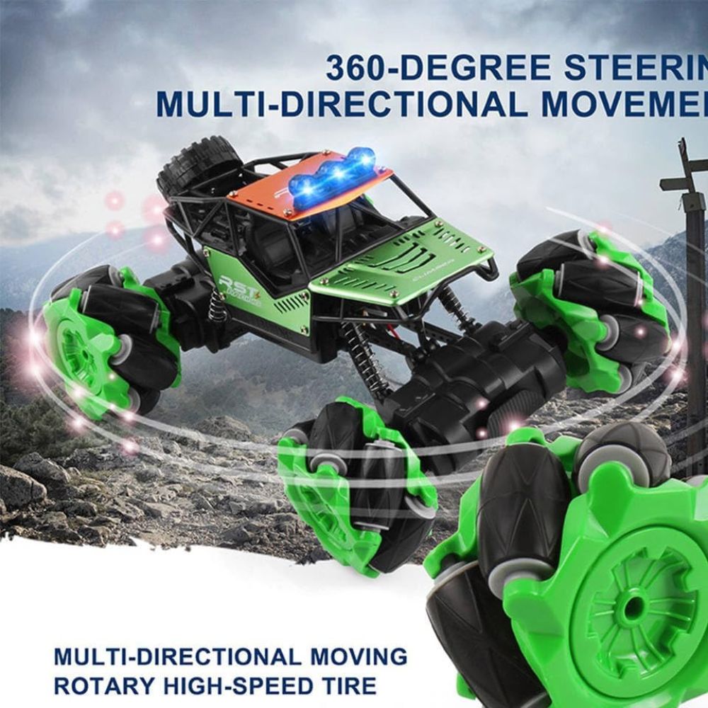 1/20 Scale Stunt RC Rock Crawler - Side Drift Skidding Remote Control Car