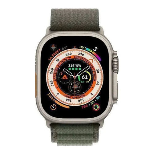 Apple Watch Ultra 49mm (GPS + Cellular) Titanium Case – Green Alpine Loop Medium APPLE