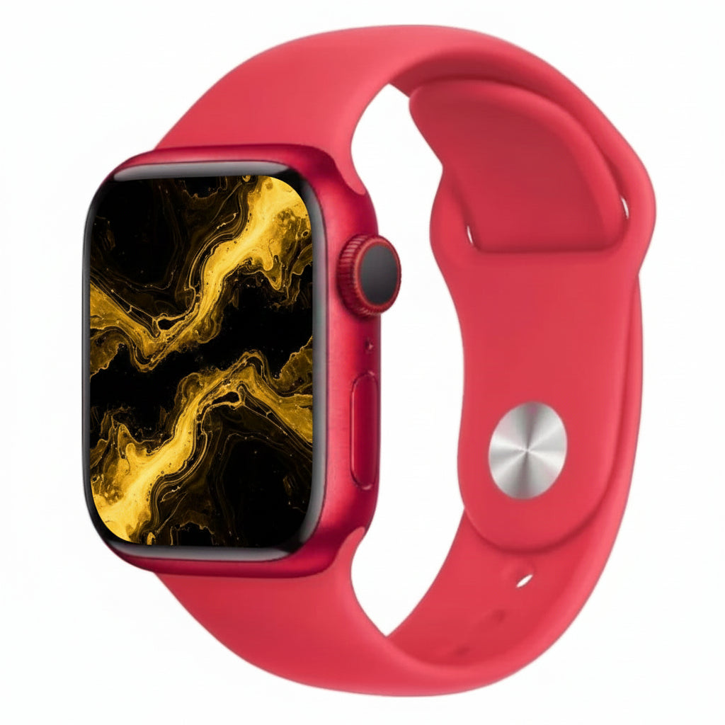 Apple Watch S9 45mm Red Aluminium | Red Sport Band M/L | GPS + Cellular With 100% Battery - Pristine - Refurbished Apple