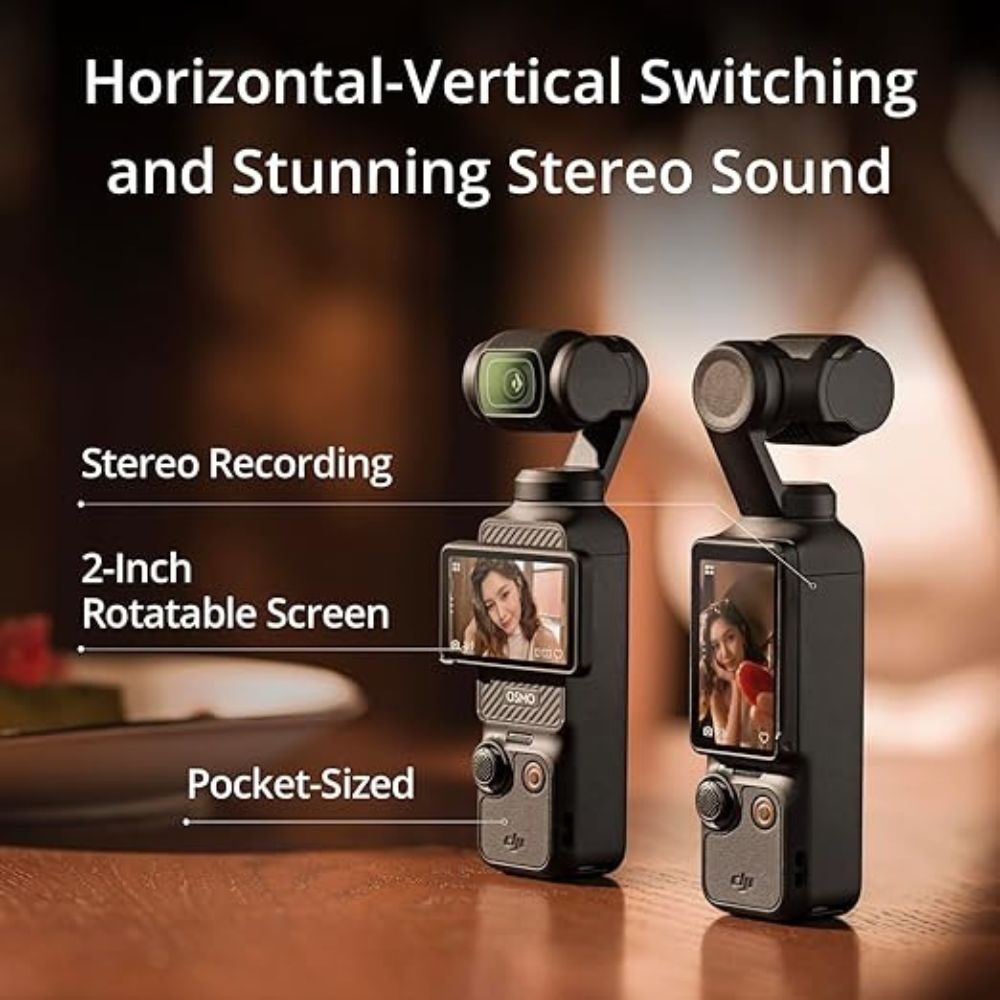 DJI Osmo Pocket 3 Creator Combo - 4K Vlogging Camera - 3-Axis Stabilization, Mic Included DJI