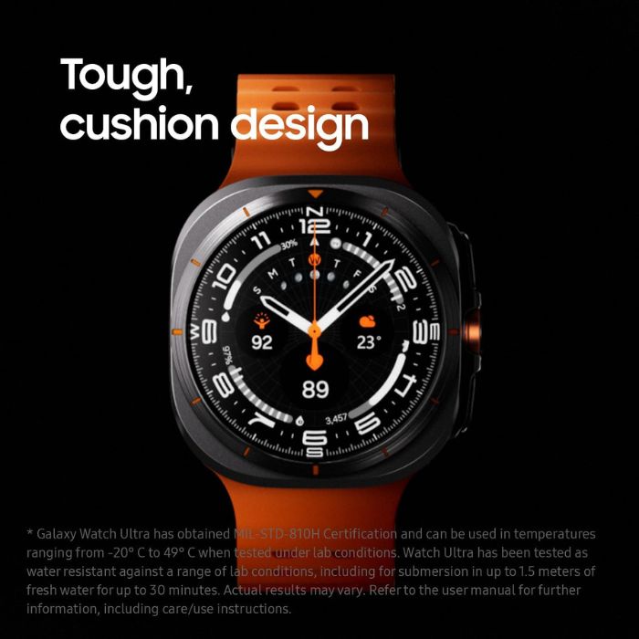 Samsung Galaxy Watch Ultra AI Smartwatch – Health Monitoring & Fitness Tracking, 47mm LTE, Titanium Grey - Pristine - Refurbished