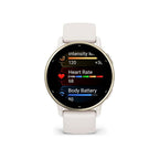 Garmin Vivoactive 5 Smartwatch – Ivory with Cream Gold Bezel