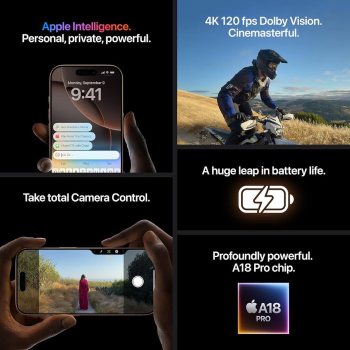 Apple iPhone 16 Pro 128GB - Black Titanium (Au Version)