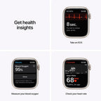 Apple Watch Series 7 GPS + Cellular, 45mm Starlight Aluminium Case with Starlight Sport Band - AU Version ( Refurbished Grade C )
