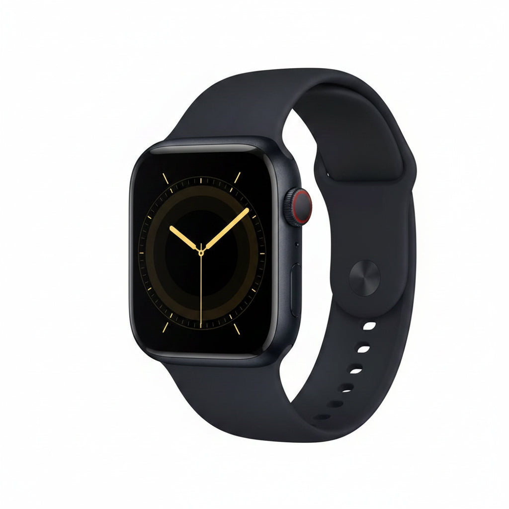 Apple Watch Series 9 45MM GPS + Cellular - Aluminum Case Midnight Sport band With 100% Battery - Pristine - Refurbished