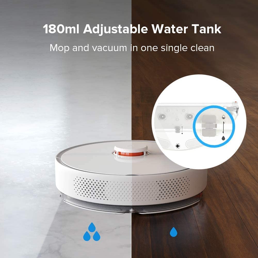 Roborock S6 Pure Robot Vacuum Cleaner and Mop - White Roborock