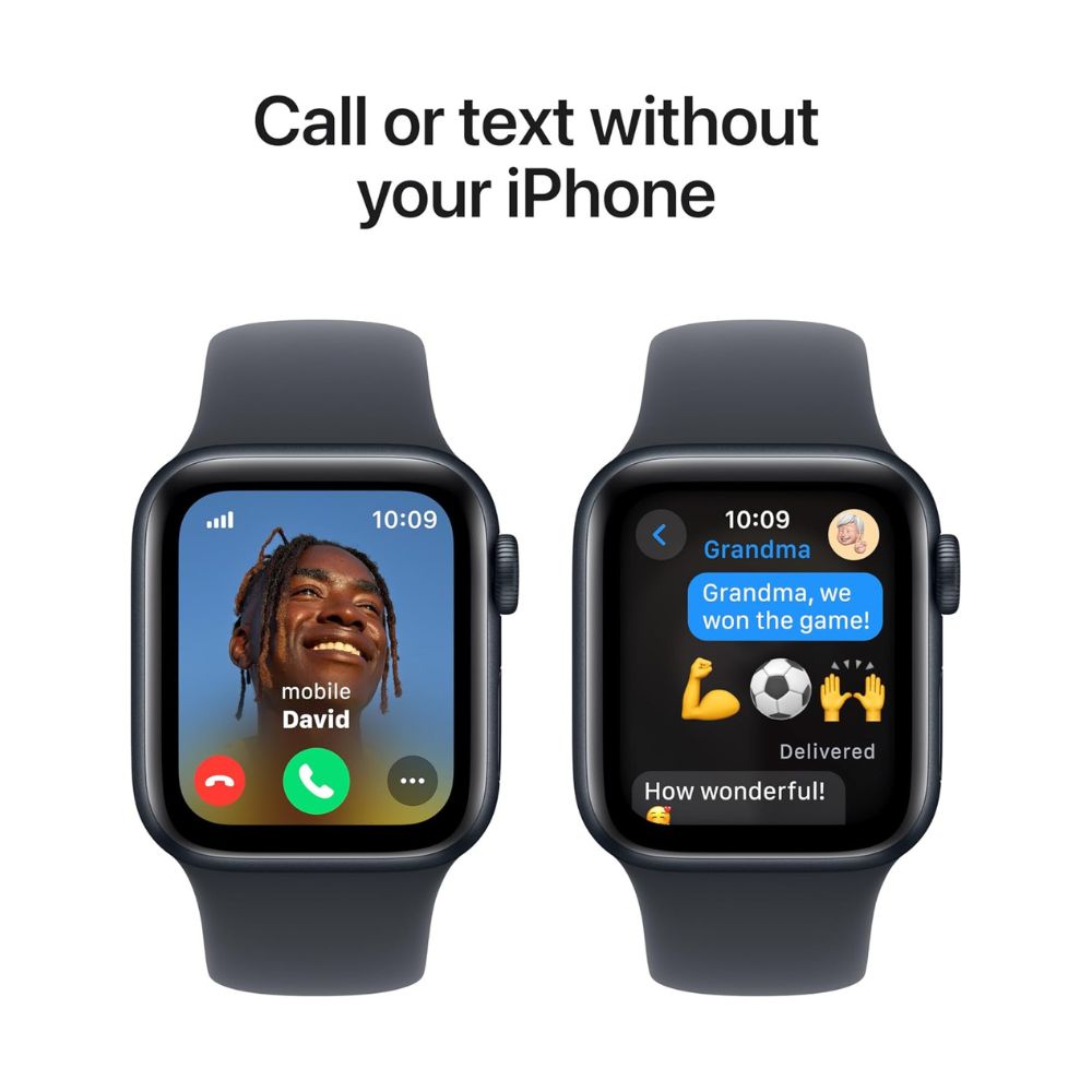 Apple Watch SE, 2nd Gen - 40mm, Midnight Aluminum Case, GPS, A2722 - Pristine Refurbished Apple