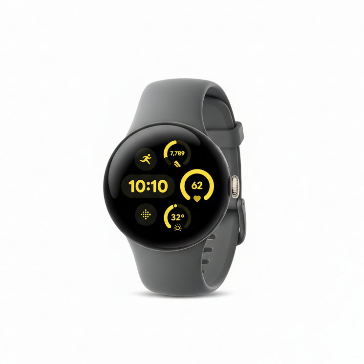 Google Pixel Watch 3 41 mm LTE -  Matte Black Case - Obsidian Band, Champagne Gold Case - Hazel Band, Silver Case - Rose Quartz Band Google