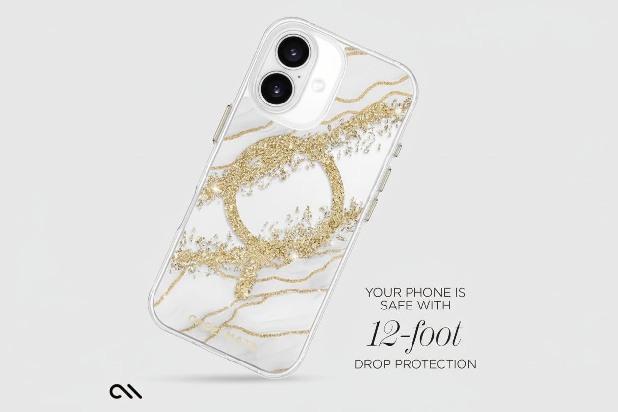 Case-Mate iPhone 16 Karat Granite Marble Case - MagSafe Cover