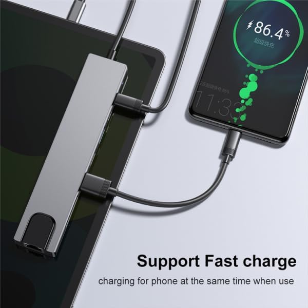 USB-C Hub – Space Grey - 8-in-1 Expansion - Brand New Tristar Online
