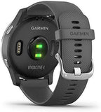 Garmin Vivoactive 4 GPS Fitness Smartwatch, Silver with Grey Band - Open Never Used Garmin