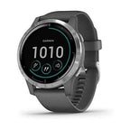 Garmin Vivoactive 4 GPS Fitness Smartwatch, Silver with Grey Band - Open Never Used Garmin